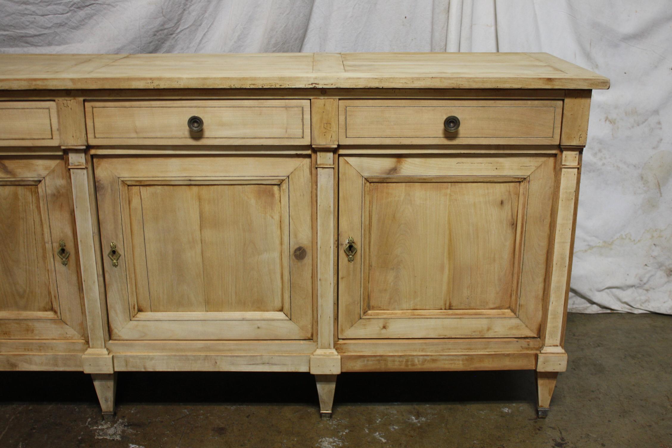 Bleached French 19th Century Directoire Sideboard