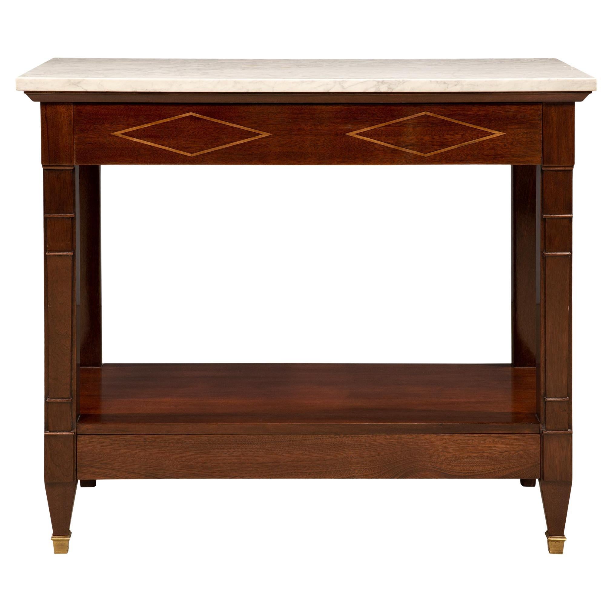 French 19th Century Directoire St. Mahogany Dessert Console For Sale