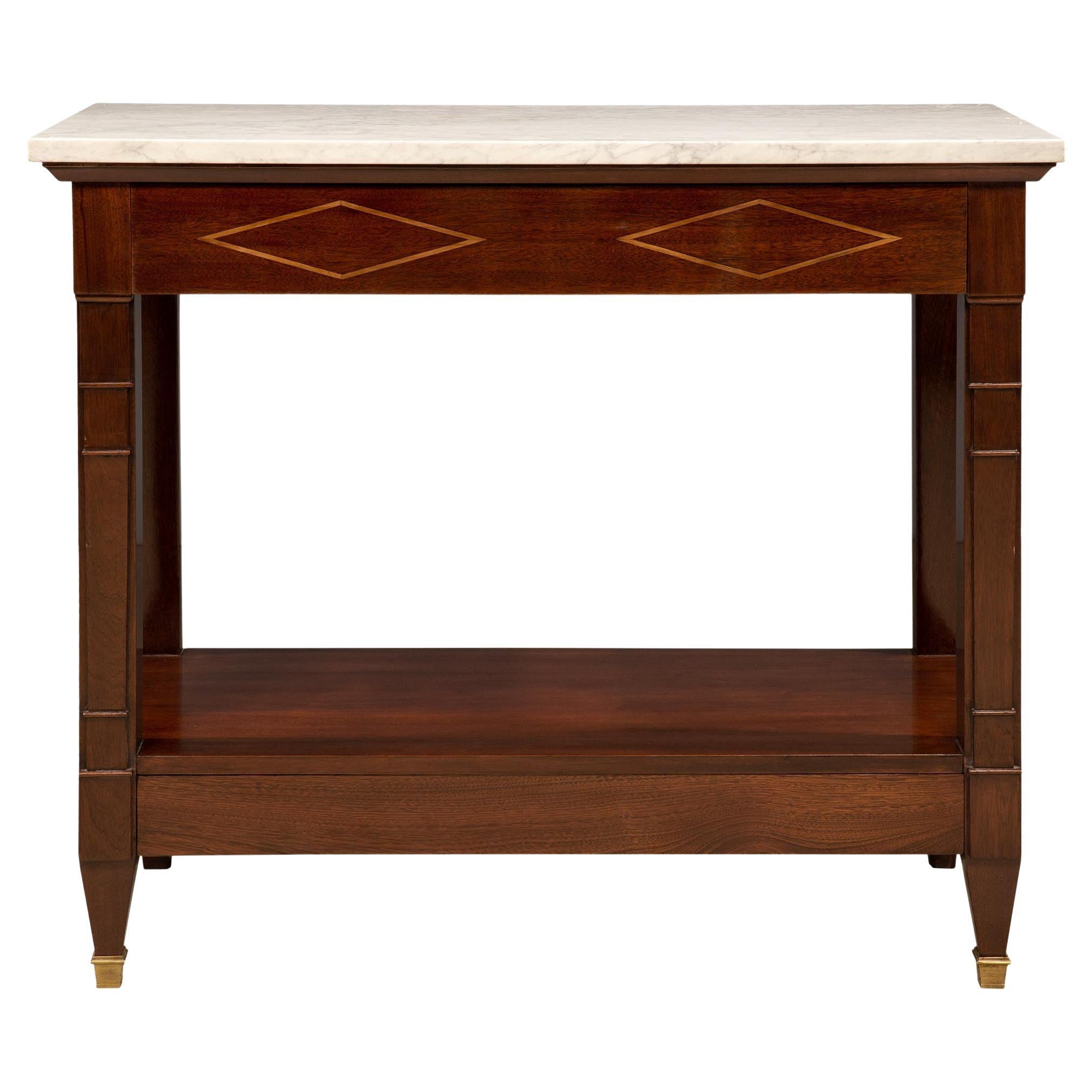 French 19th Century Directoire St. Mahogany Dessert Console