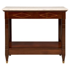 Used French 19th Century Directoire St. Mahogany Dessert Console