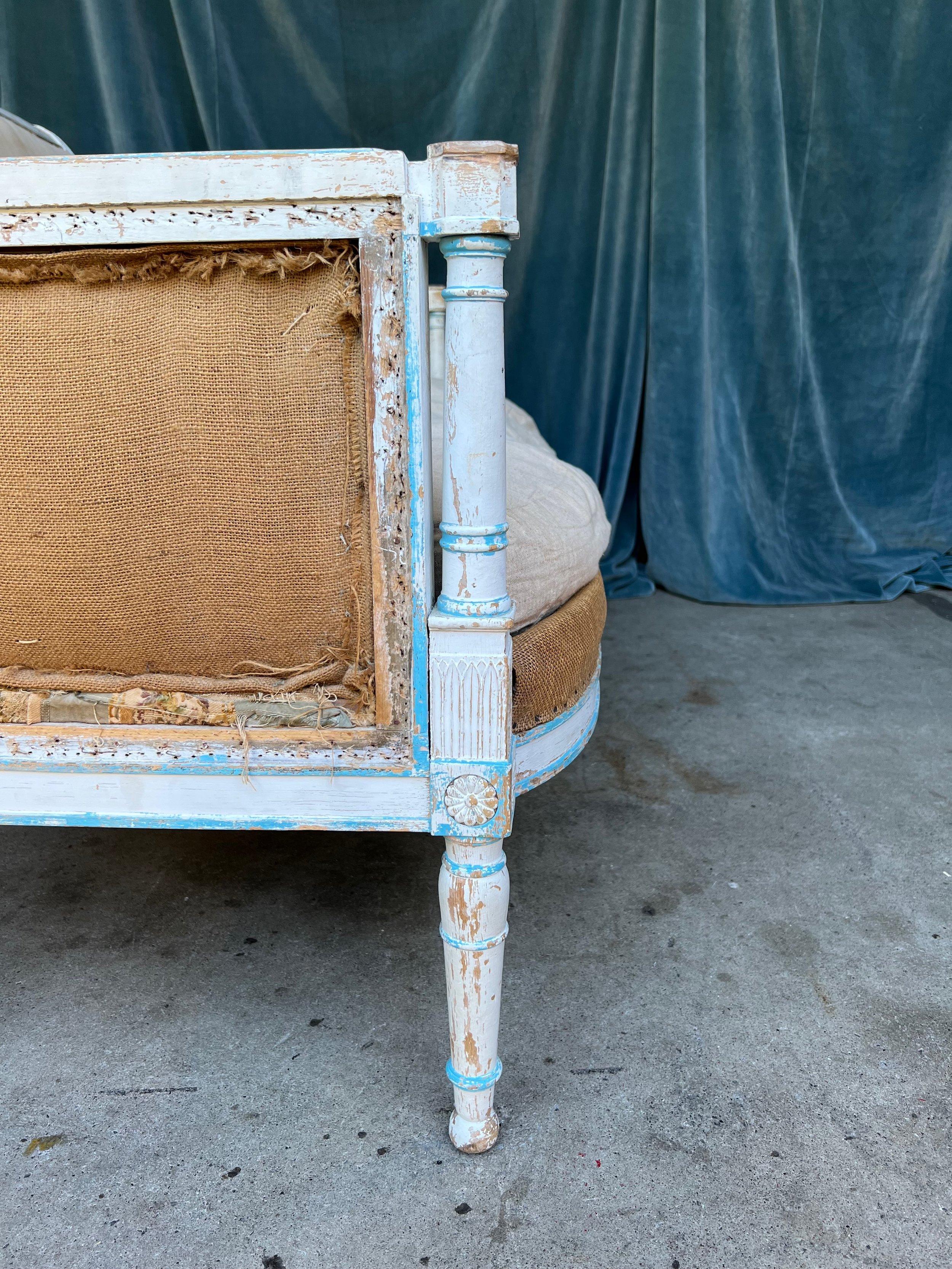 French 19th Century Directoire Style Settee 7