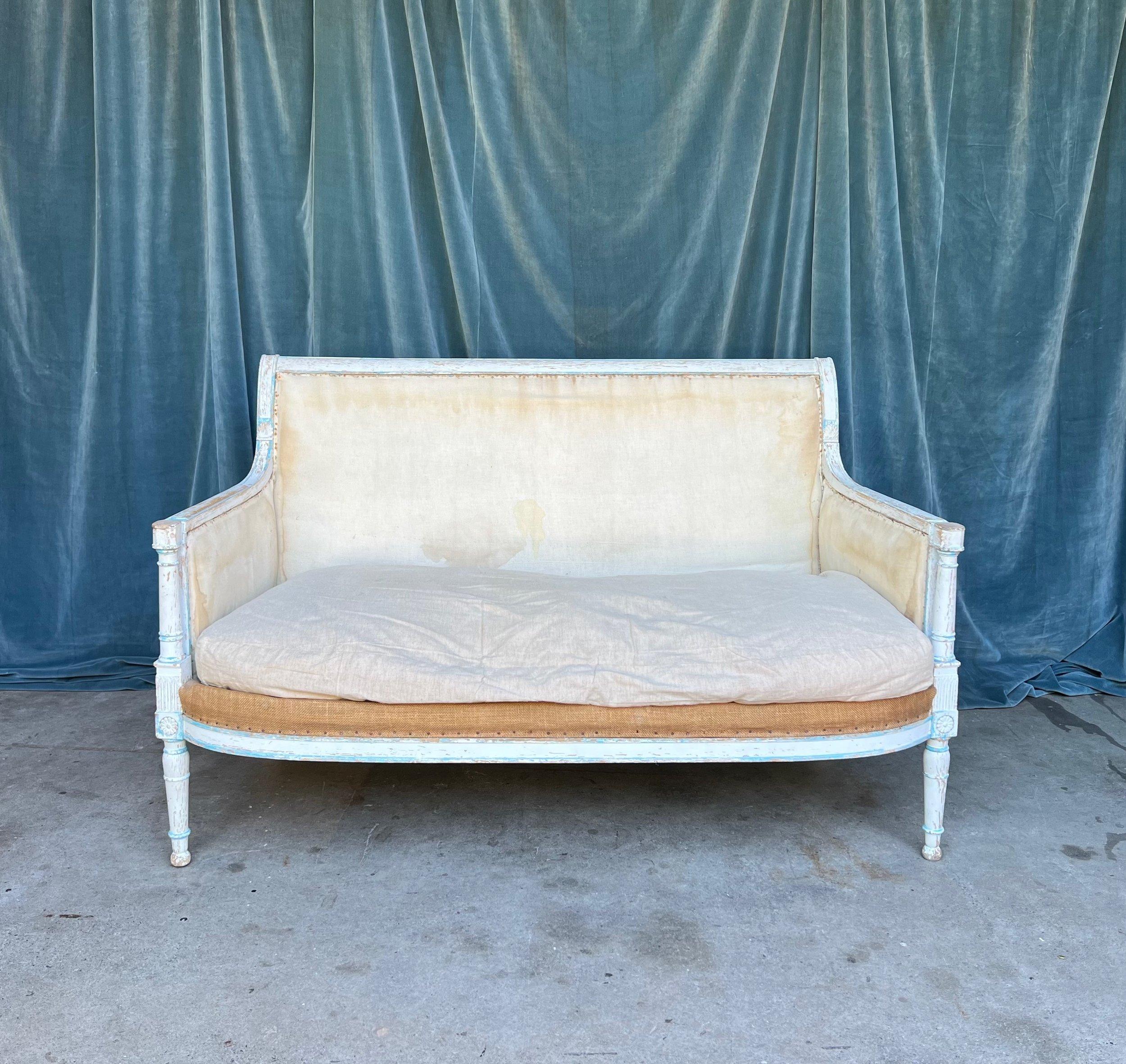 Upholstery French 19th Century Directoire Style Settee