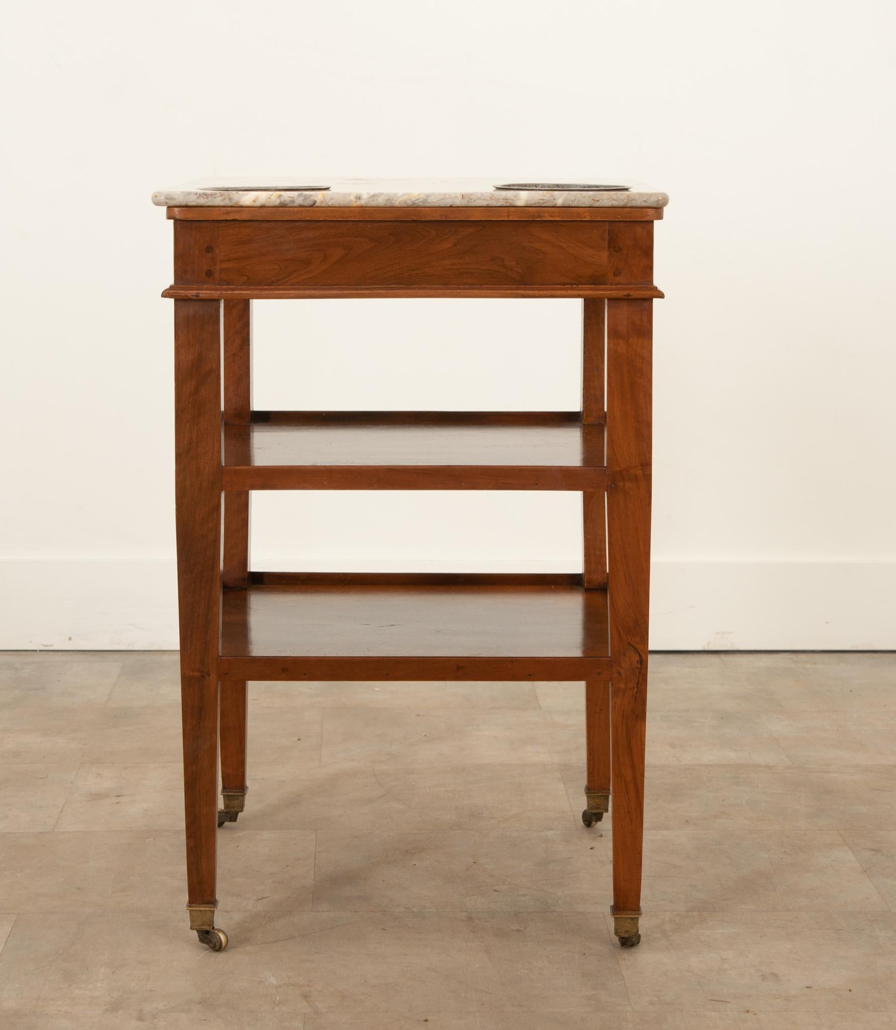 French 19th Century Directoire Walnut Rafraichissoir For Sale 3