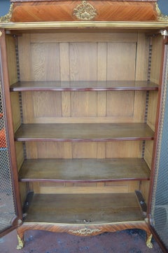 French 19th Century Doré Bronze Bookcase
