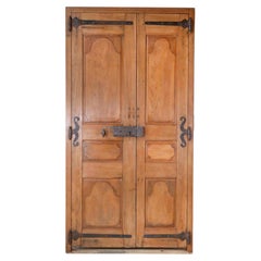 French 19th Century Double-leaf Double-sided Walnut Communication Door