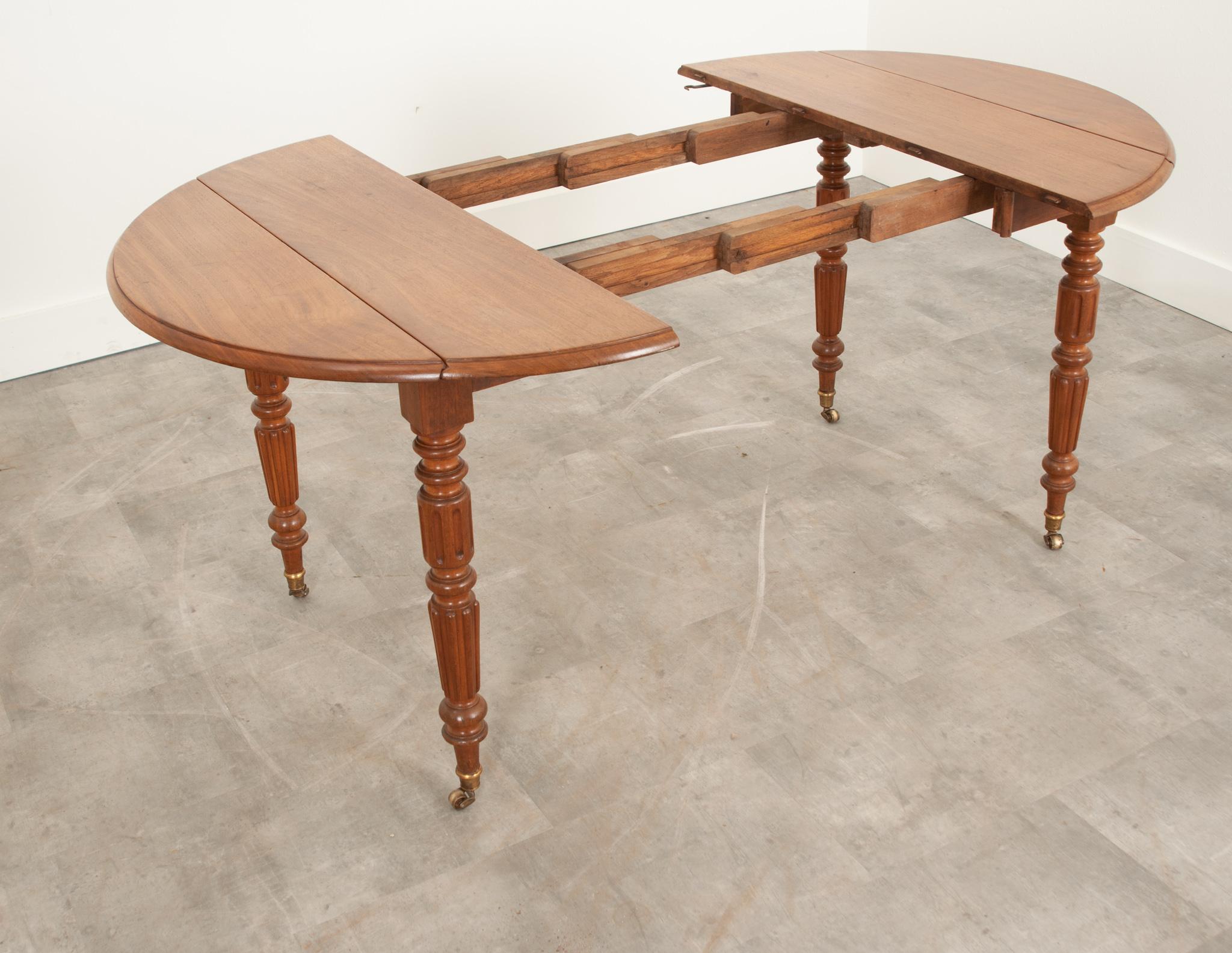 French, 19th Century, Drop-Leaf Extending Table 6