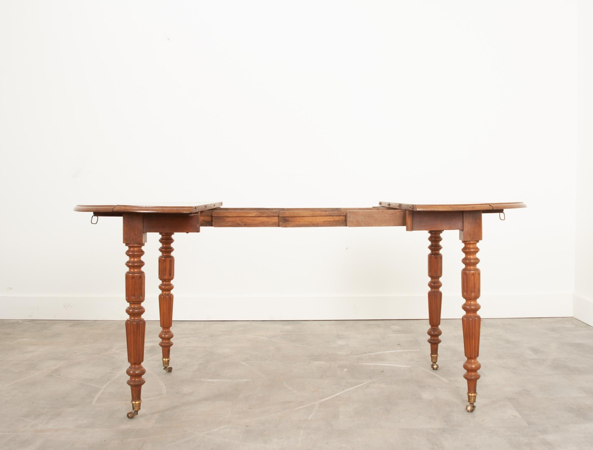 French, 19th Century, Drop-Leaf Extending Table 7