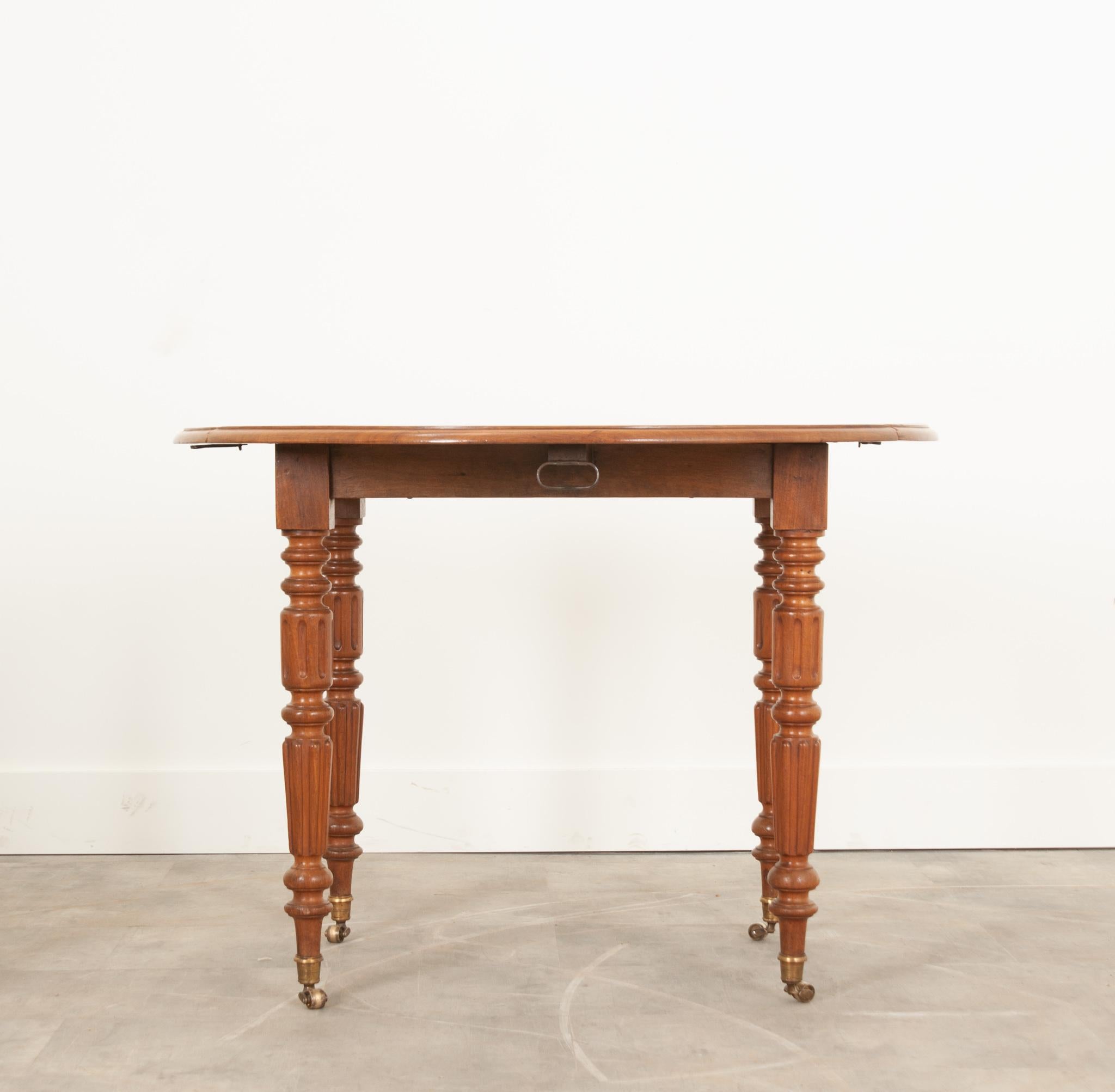 French, 19th Century, Drop-Leaf Extending Table 2