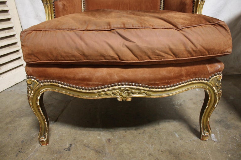 Giltwood French 19th Century Duchesse Brisee For Sale