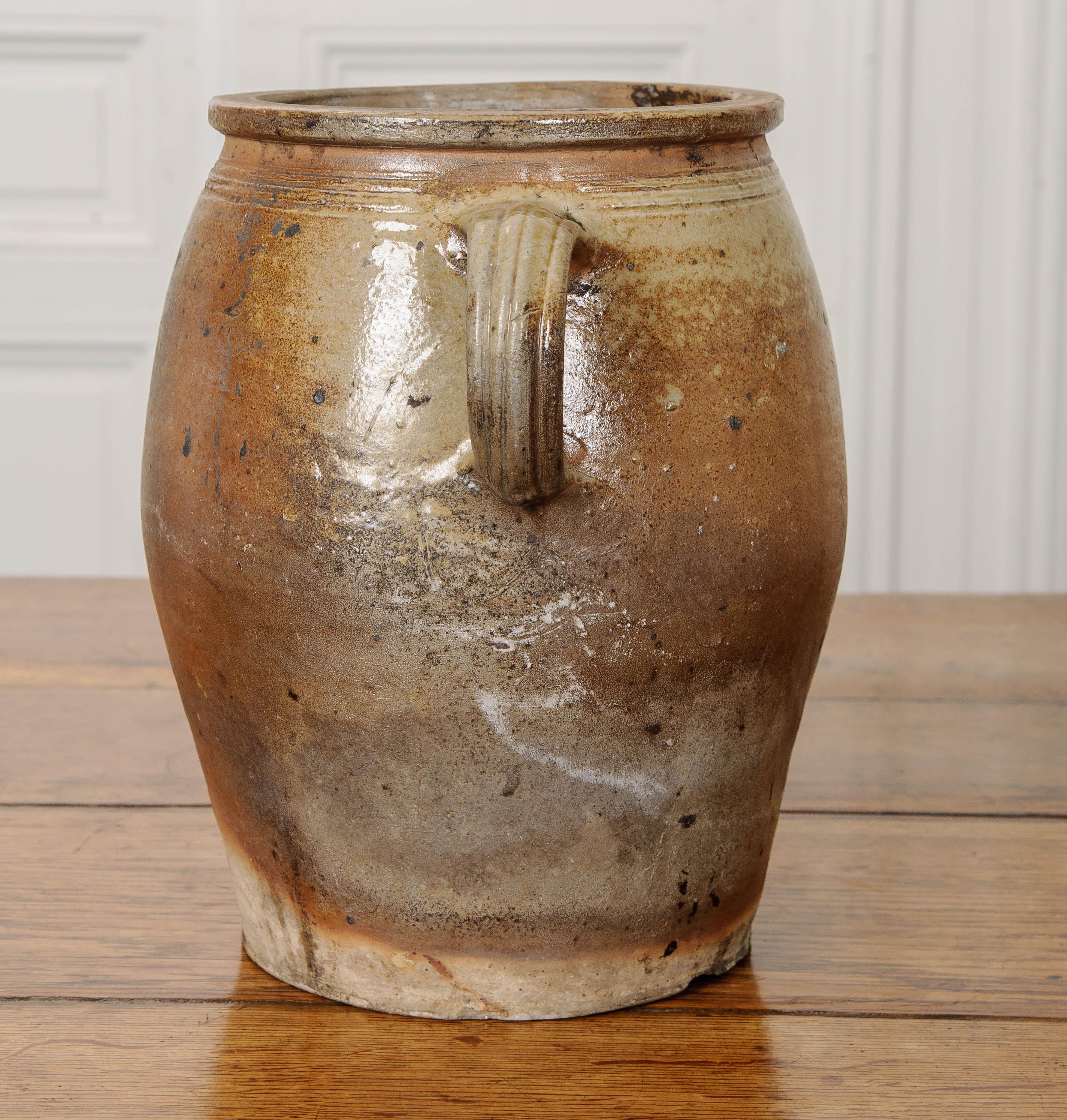 French 19th Century Earthenware Crock In Good Condition In Baton Rouge, LA