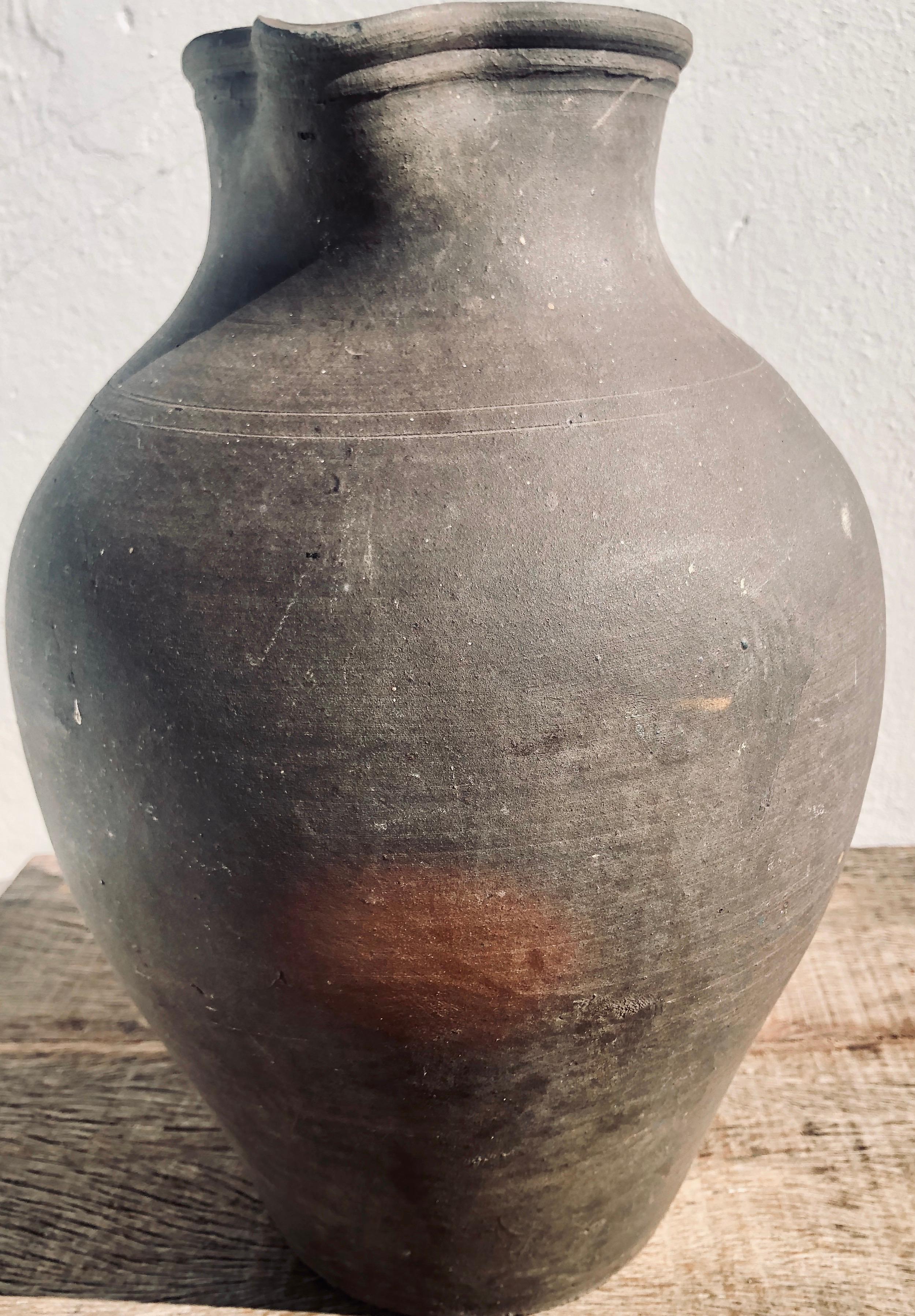 Französischer Steinguttopf aus dem 19. Jahrhundert, antike europäische Keramik im Angebot 5