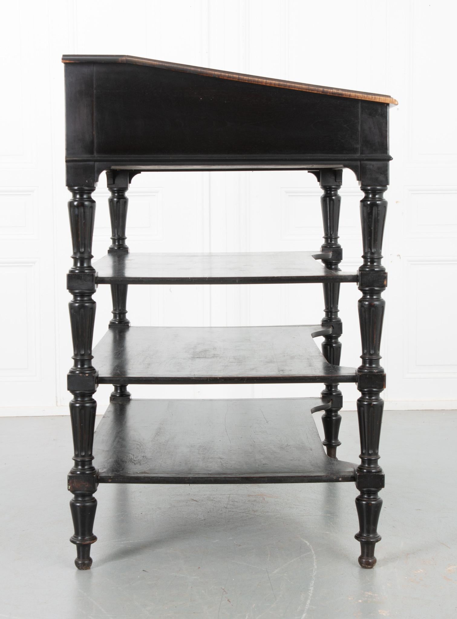 French 19th Century Ebonized Drafting Table 6