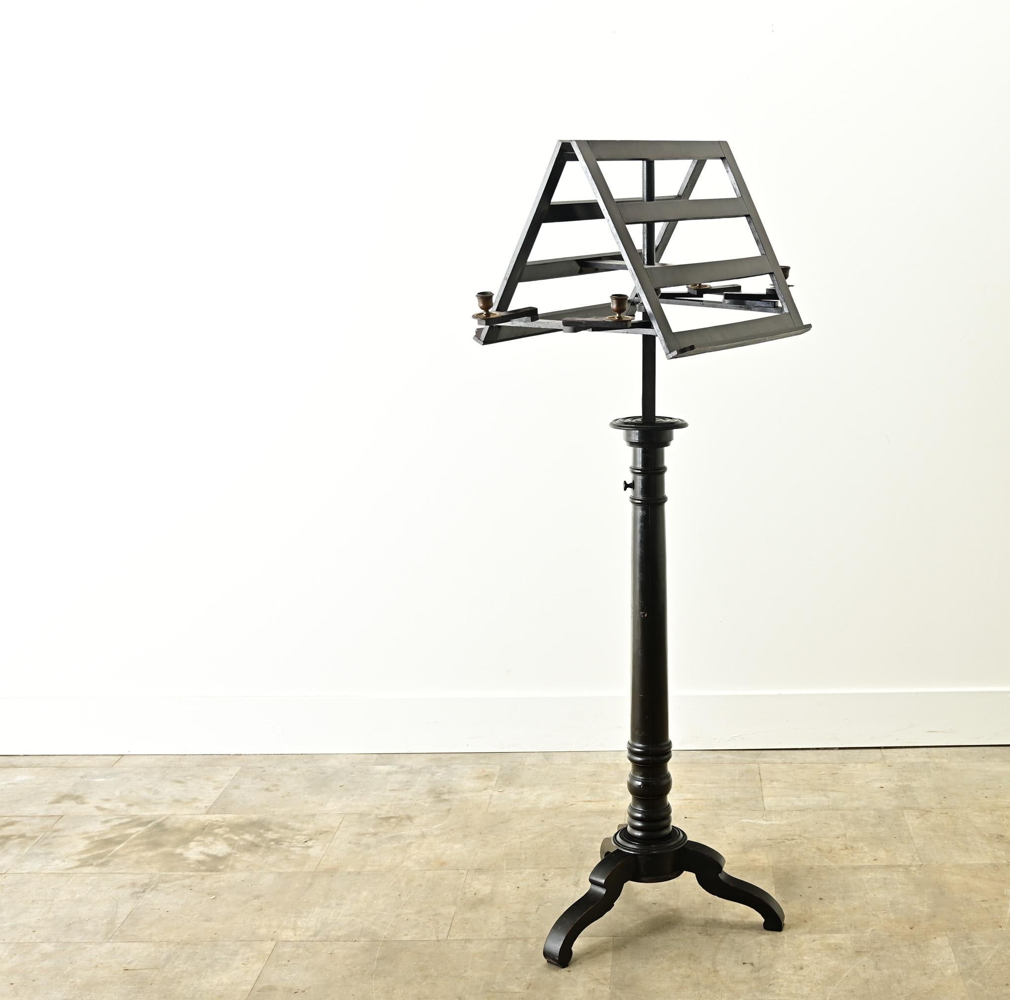 French 19th Century Ebonized Duet Stand For Sale 6