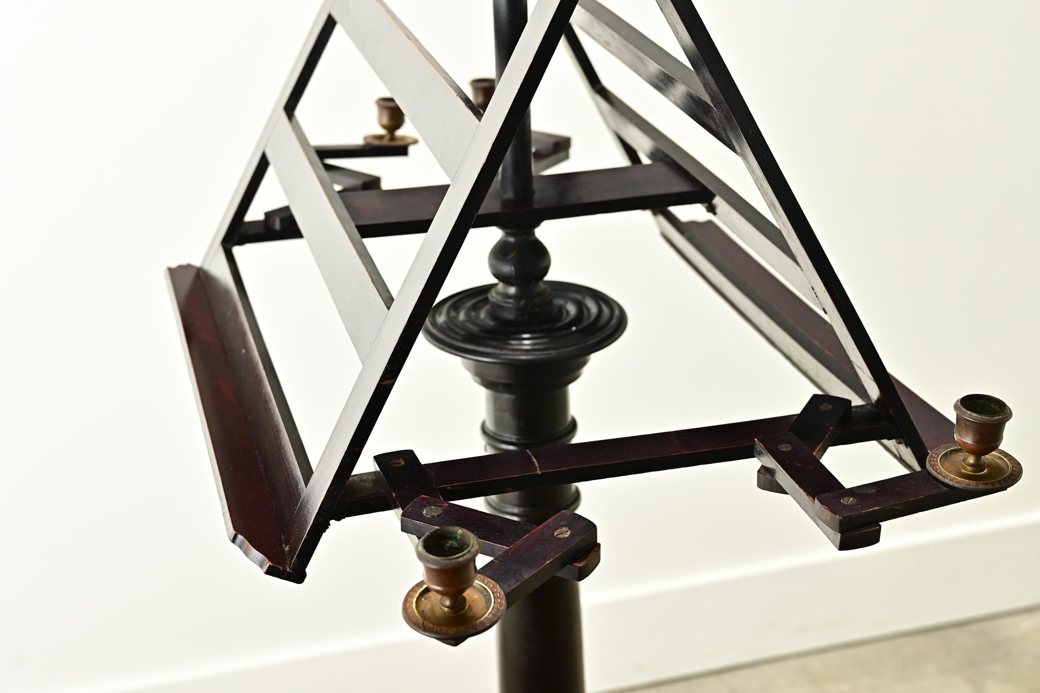 French 19th Century Ebonized Duet Stand For Sale 2