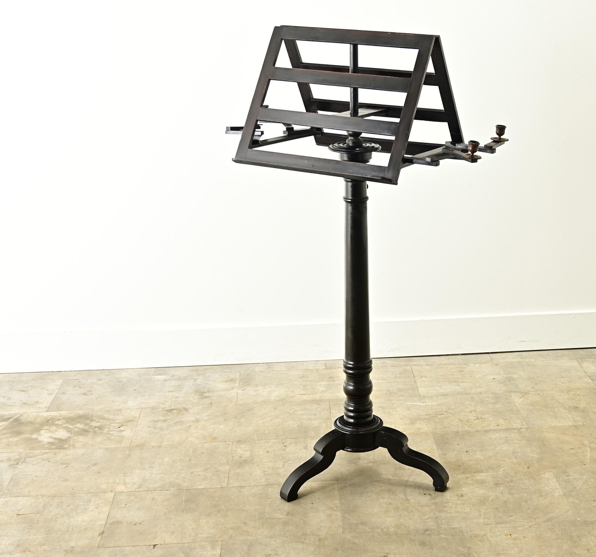 French 19th Century Ebonized Duet Stand For Sale 3