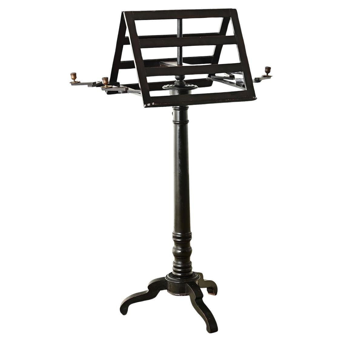French 19th Century Ebonized Duet Stand For Sale