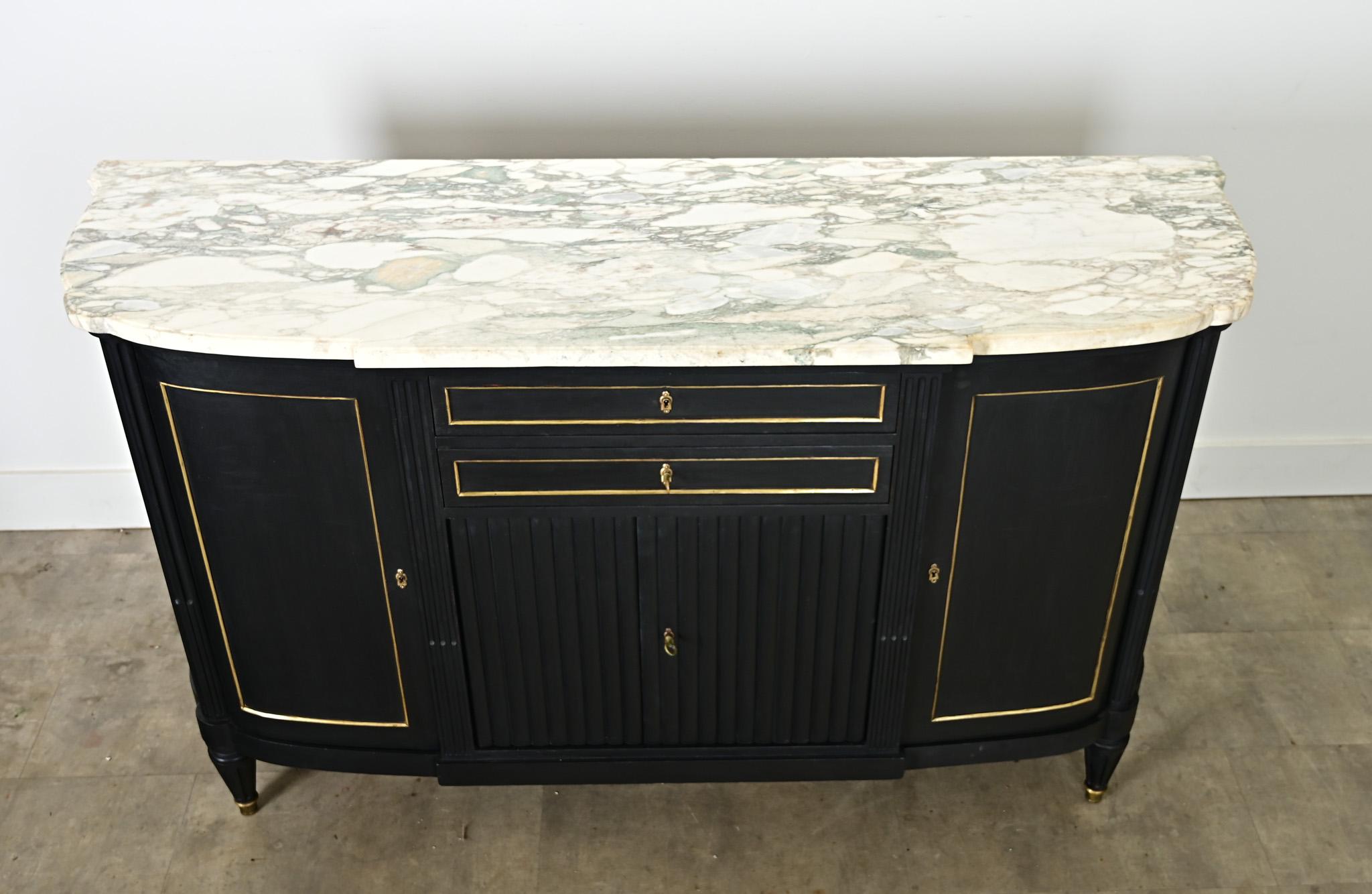Enfilade française du 19ème siècle ébonisée de style Louis XVI en vente 3