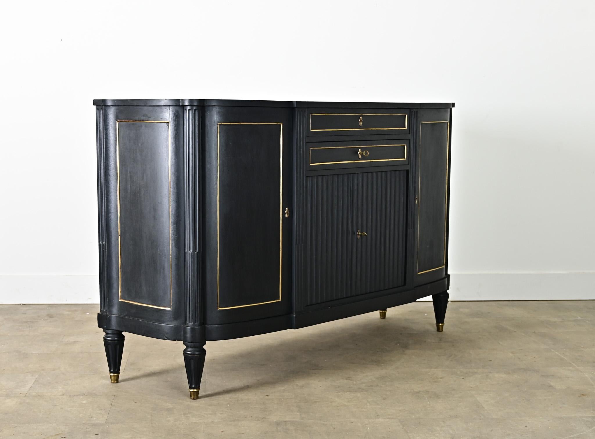 Enfilade française du 19ème siècle ébonisée de style Louis XVI en vente 9