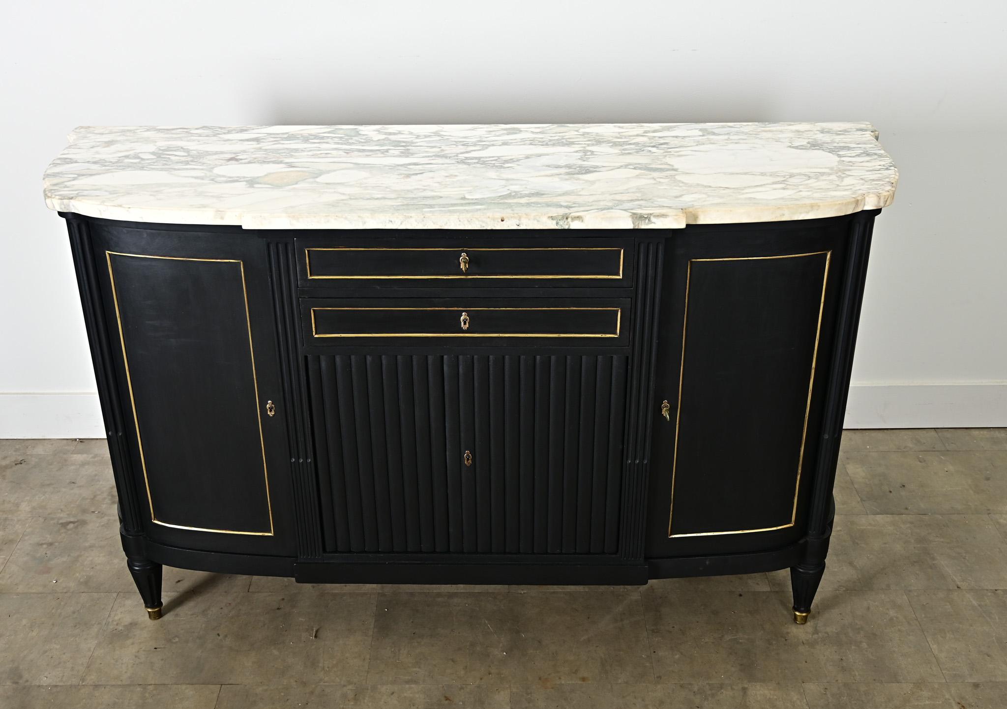 Sculpté Enfilade française du 19ème siècle ébonisée de style Louis XVI en vente