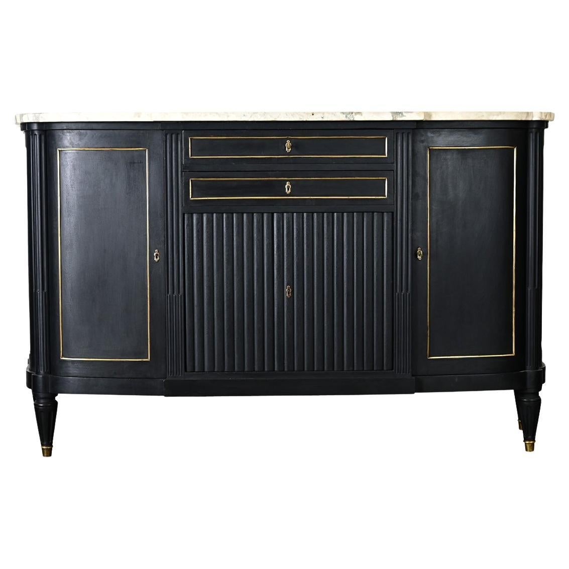Enfilade française du 19ème siècle ébonisée de style Louis XVI en vente