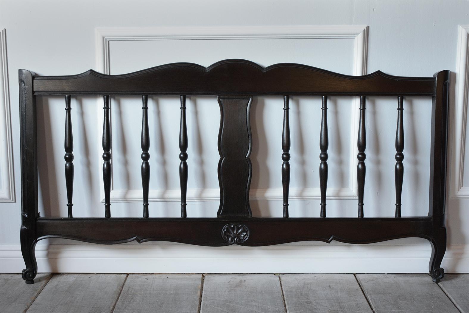 19th Century Ebonized Full Size Bed Frame 2