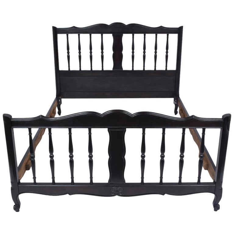 19th Century Ebonized Full Size Bed Frame For Sale at 1stDibs