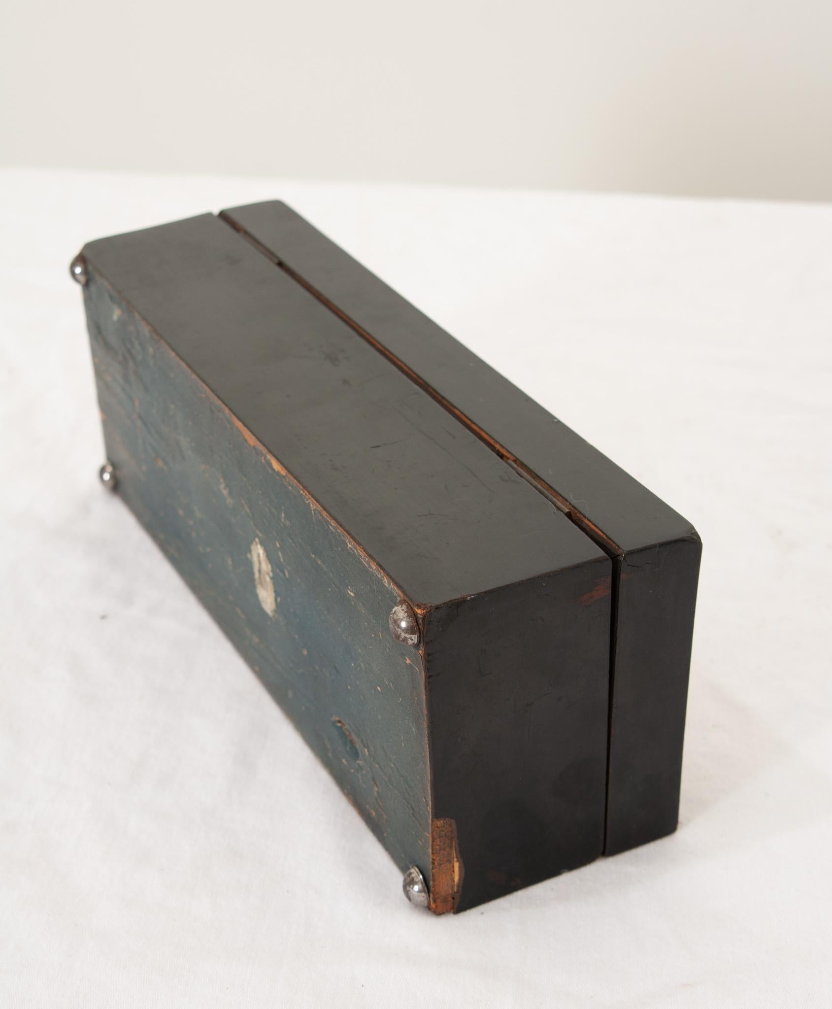 French 19th Century Ebonized Glove Box For Sale 2