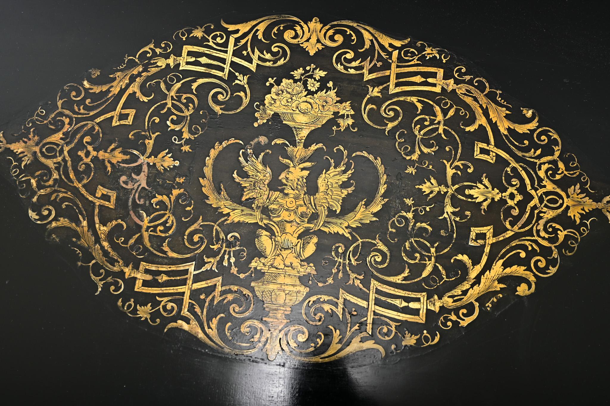 Escritorio francés del siglo XIX estilo Luis XV ebonizado en Bueno estado para la venta en Baton Rouge, LA