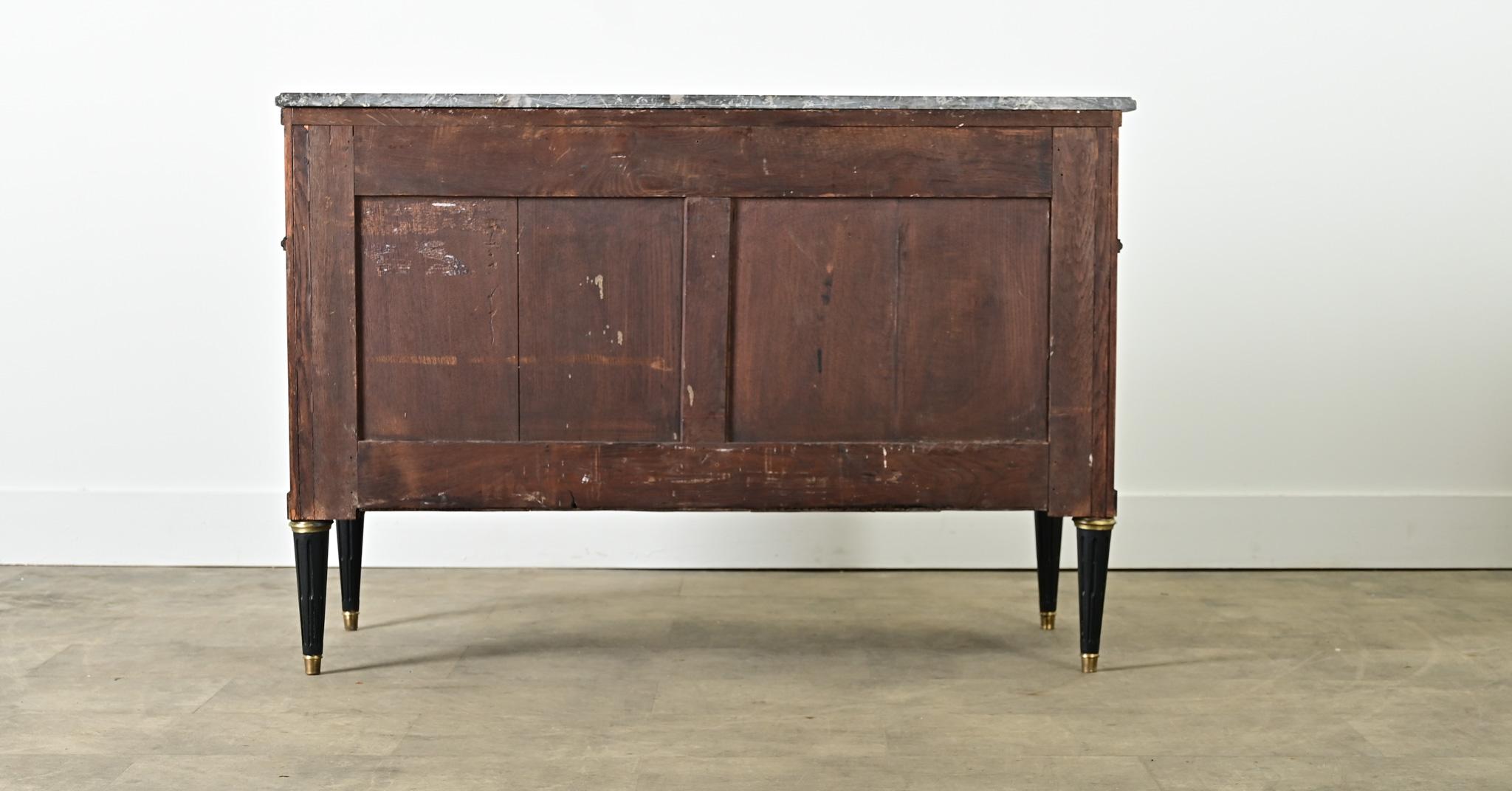 French 19th Century Ebonized Louis XVI Style Commode For Sale 7
