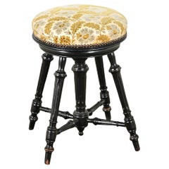 French 19th Century Ebonized Piano Stool