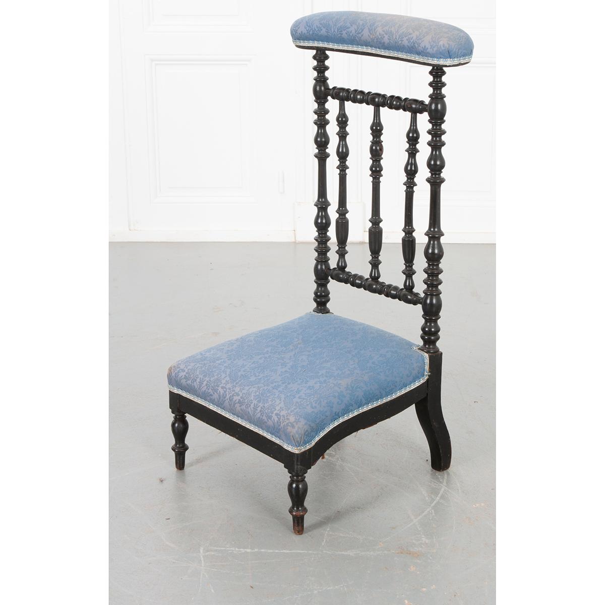 French 19th Century Ebonized Prie Dieu In Good Condition In Baton Rouge, LA