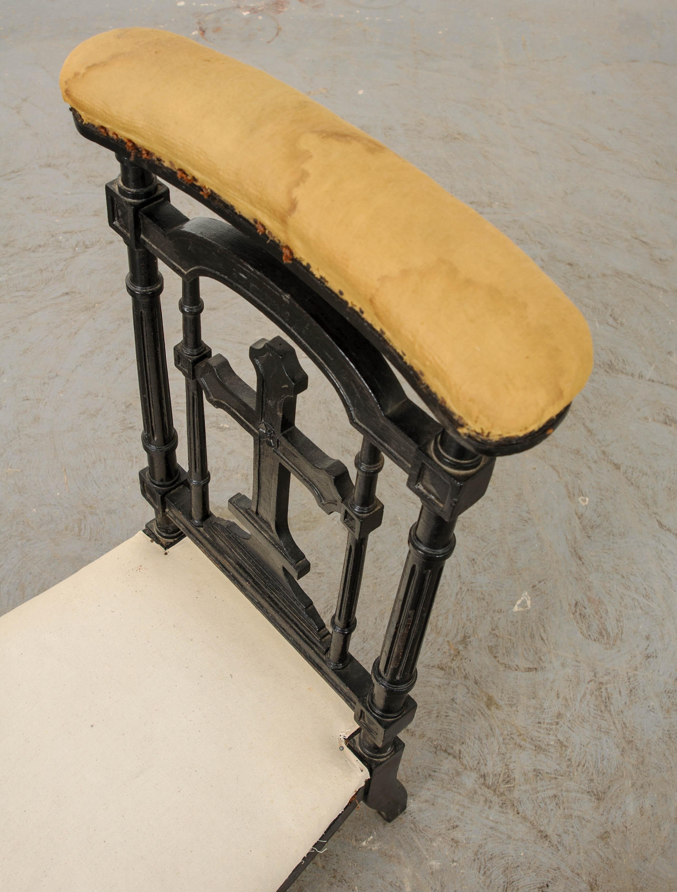 French 19th Century Ebonized Prie Dieu 2