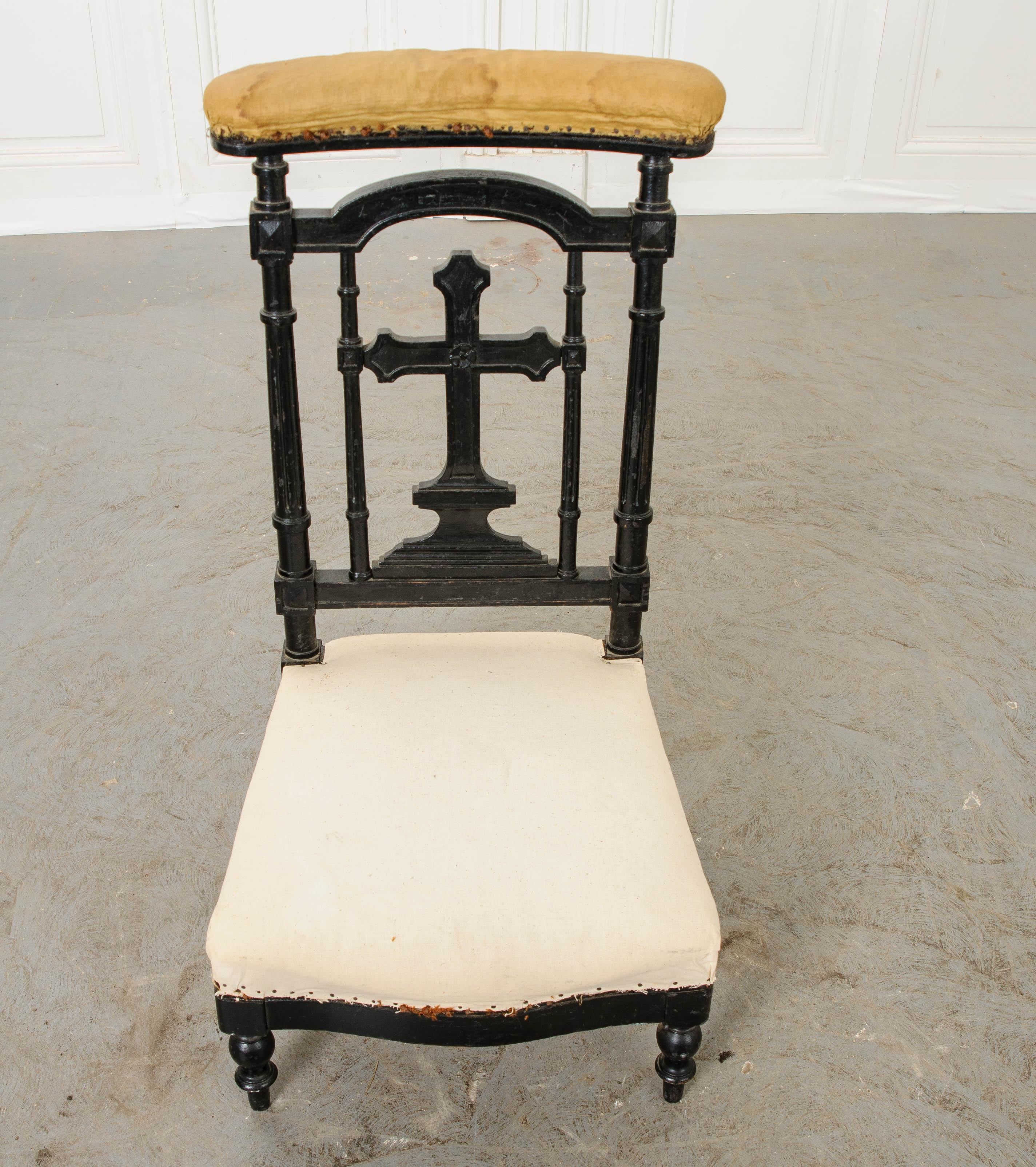 French 19th Century Ebonized Prie Dieu 3