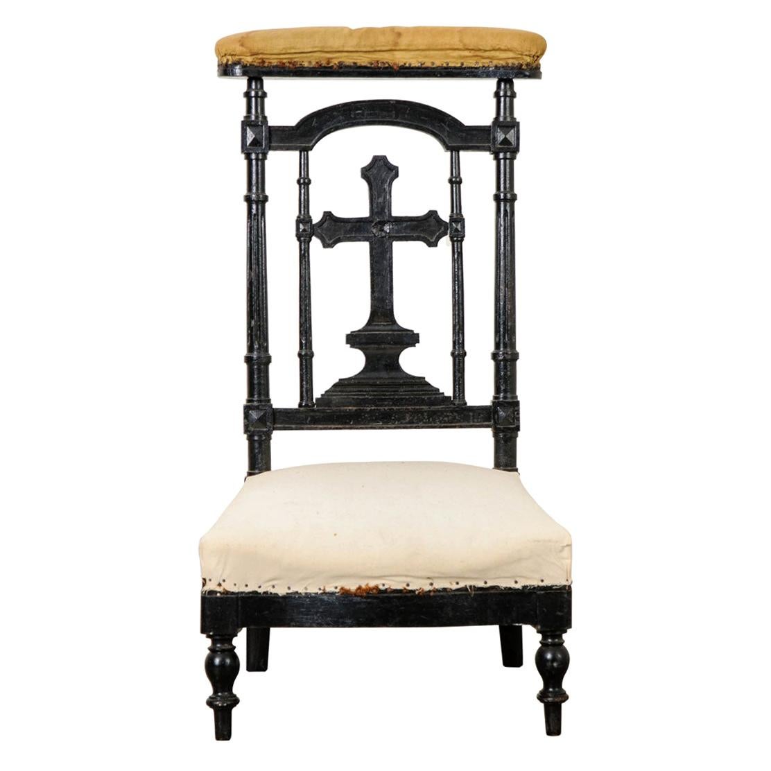 French 19th Century Ebonized Prie Dieu