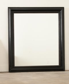 French 19th Century Ebony Bistro Mirror