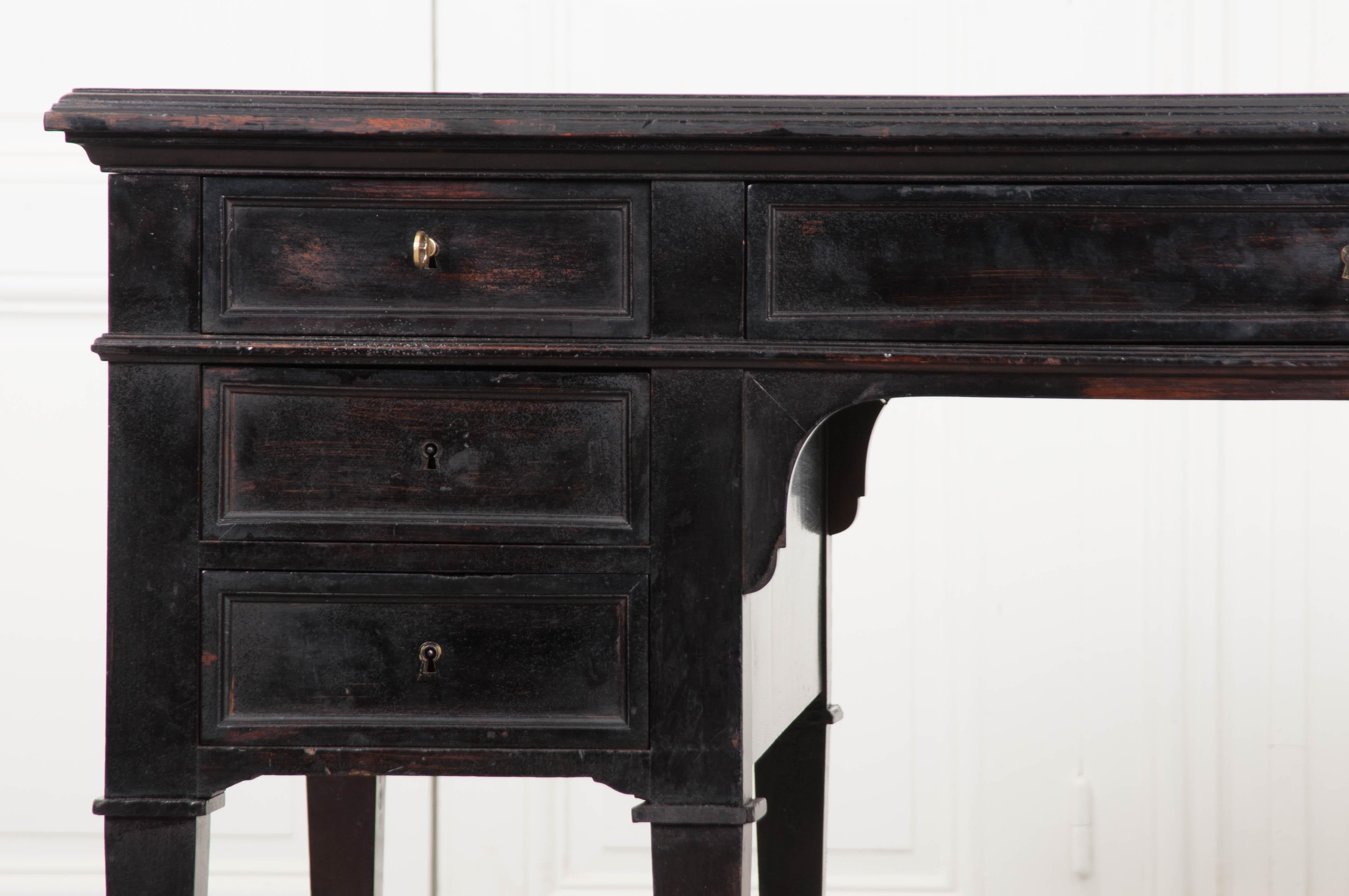 Mahogany French 19th Century Ebonized Directoire-Style Desk