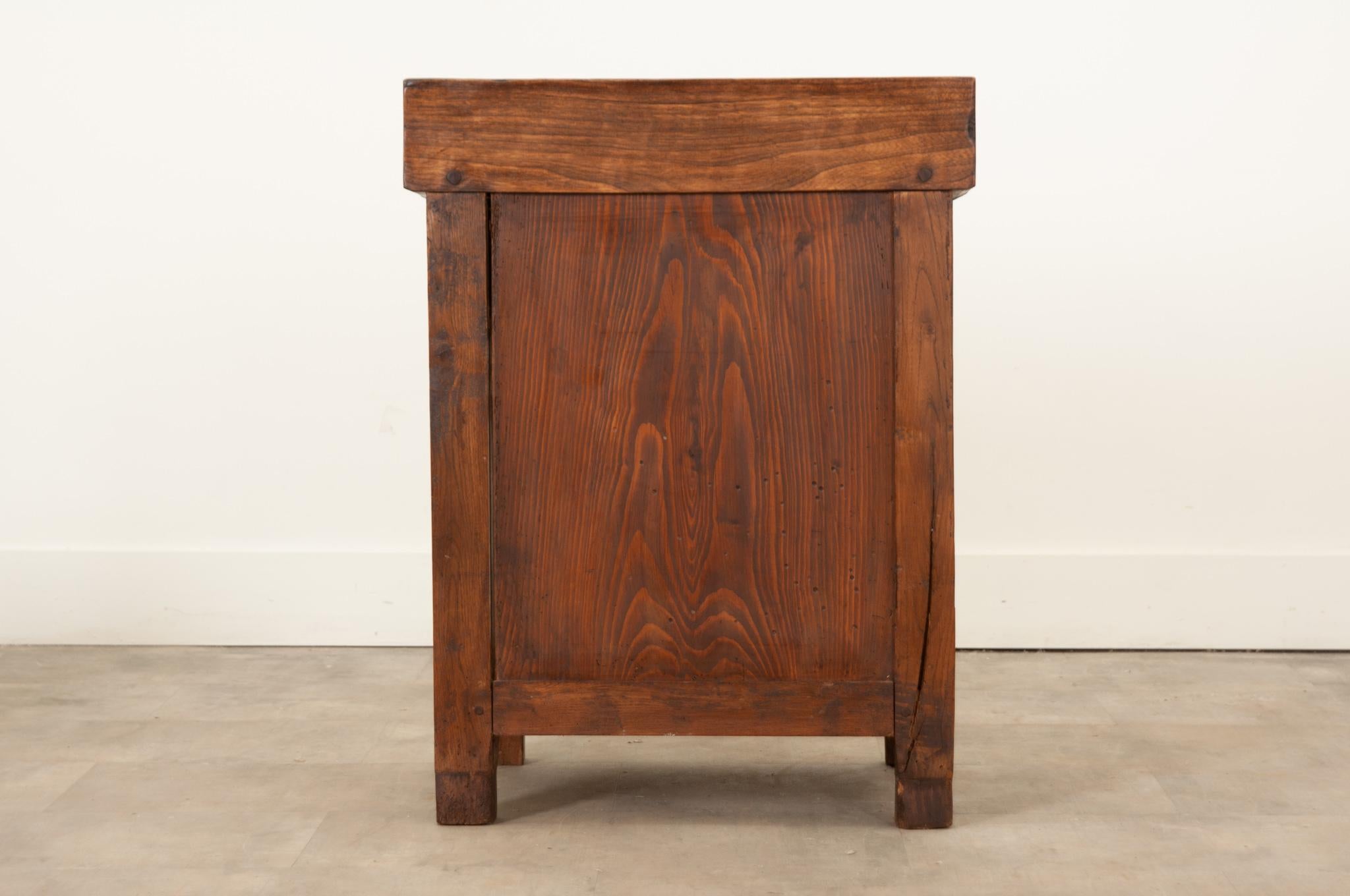 French 19th Century Elm Chopping Block Cabinet For Sale 2