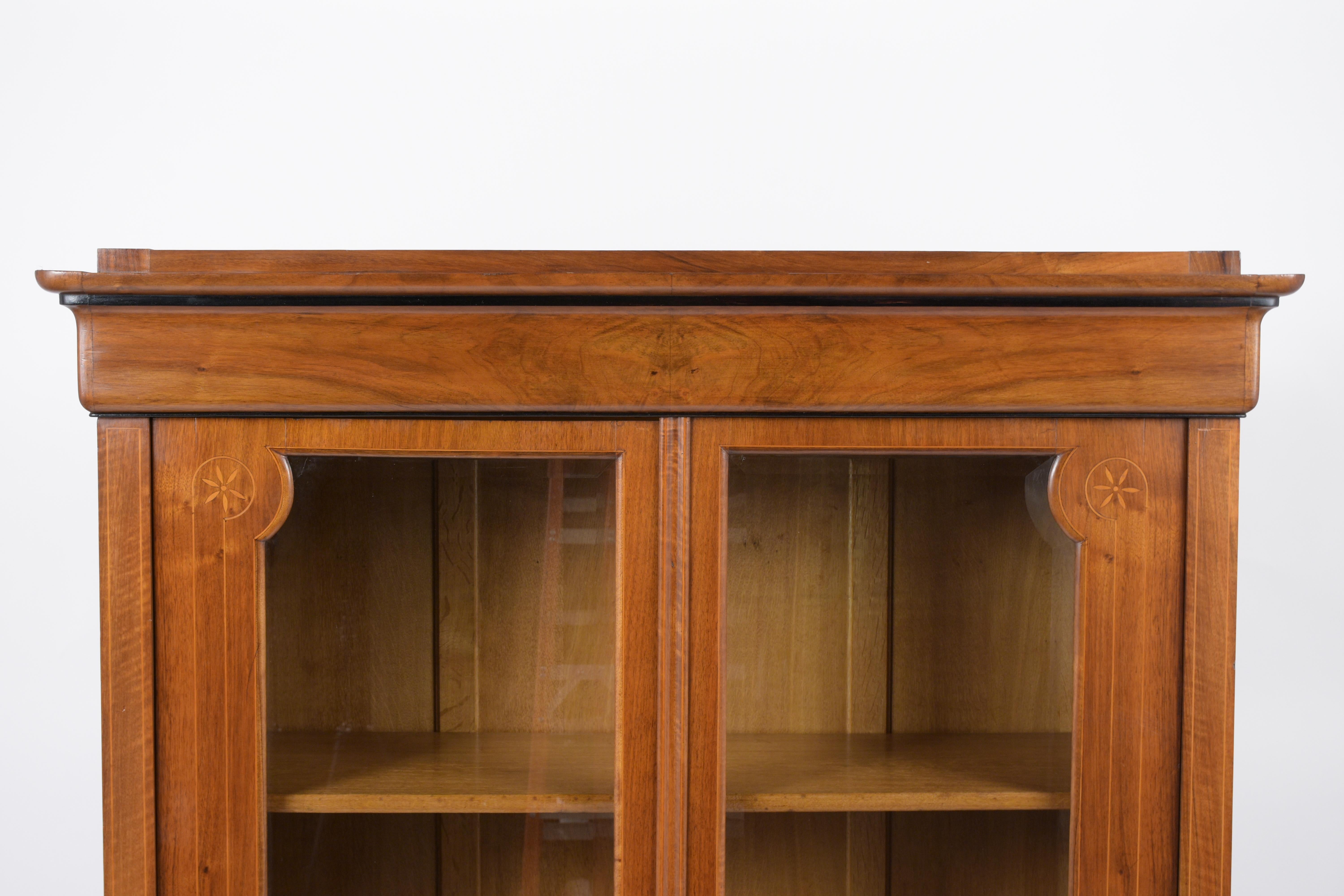 Hand-Carved French 19th Century Empire Bookcase