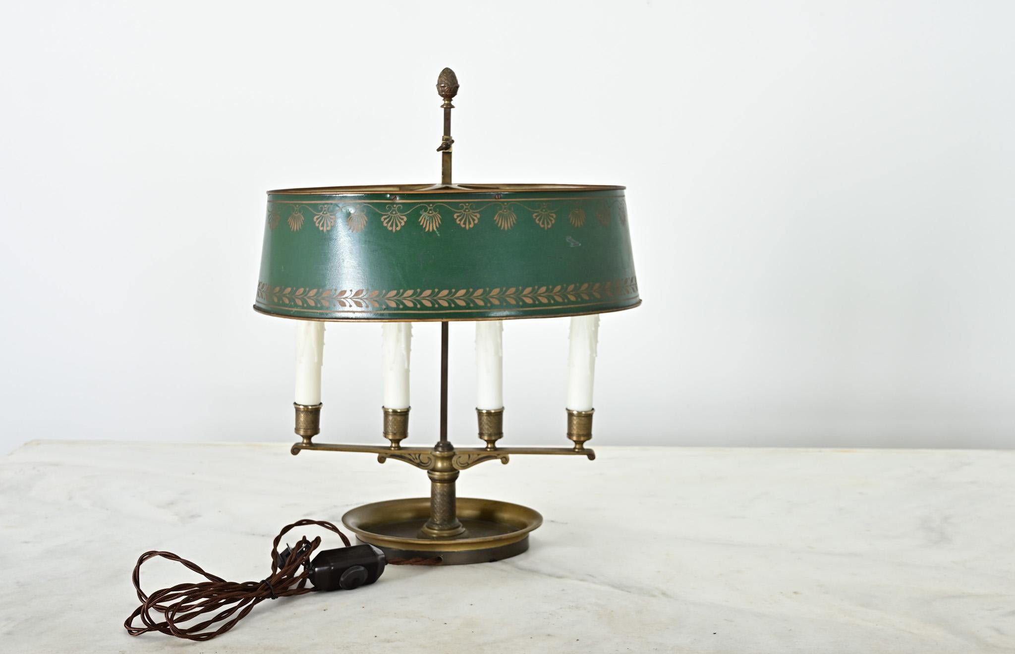 Lámpara de Sobremesa Bouillotte Imperio Francés Siglo XIX Metal en venta