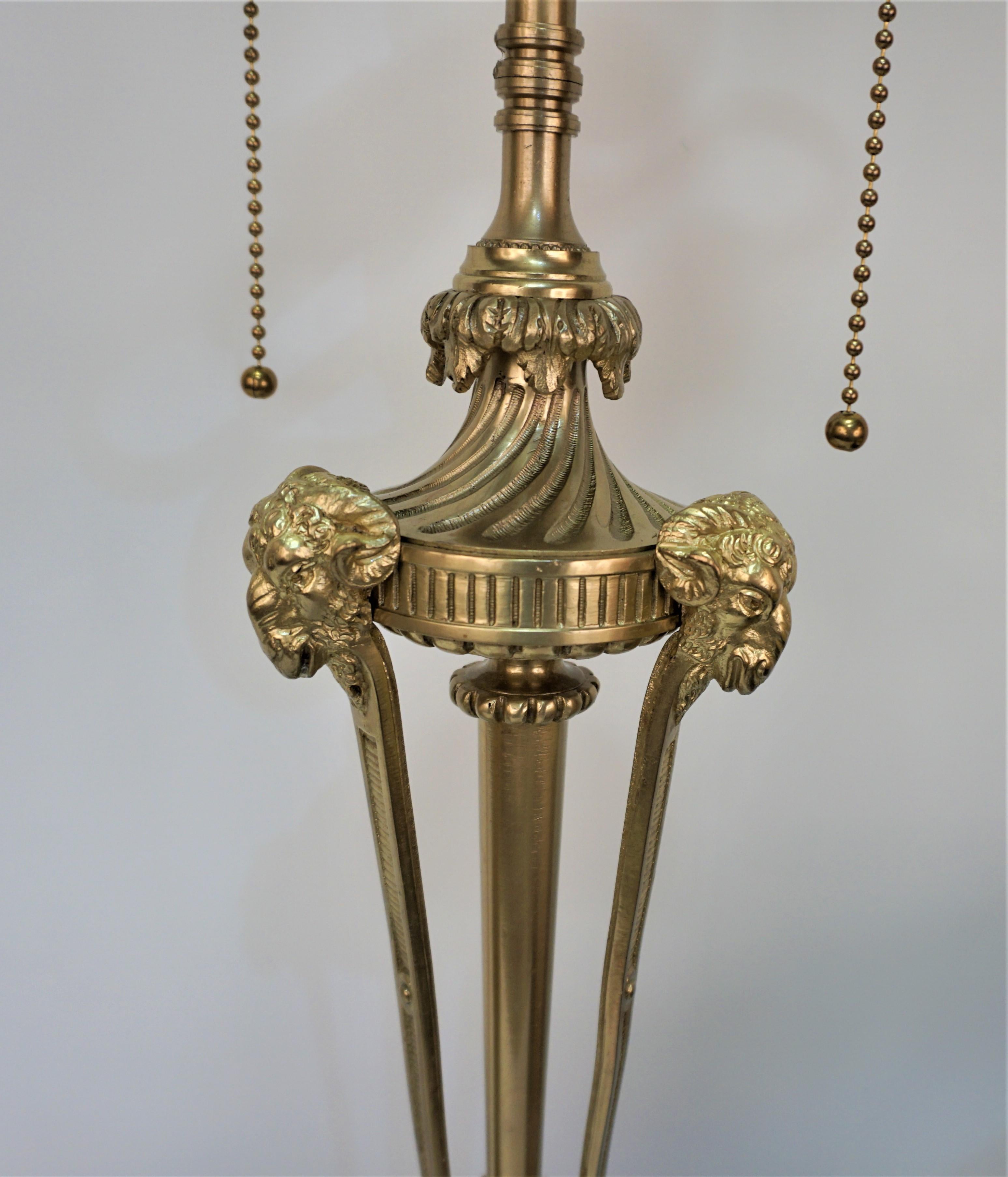 French 19th Century Empire Bronze Table Lamp 1