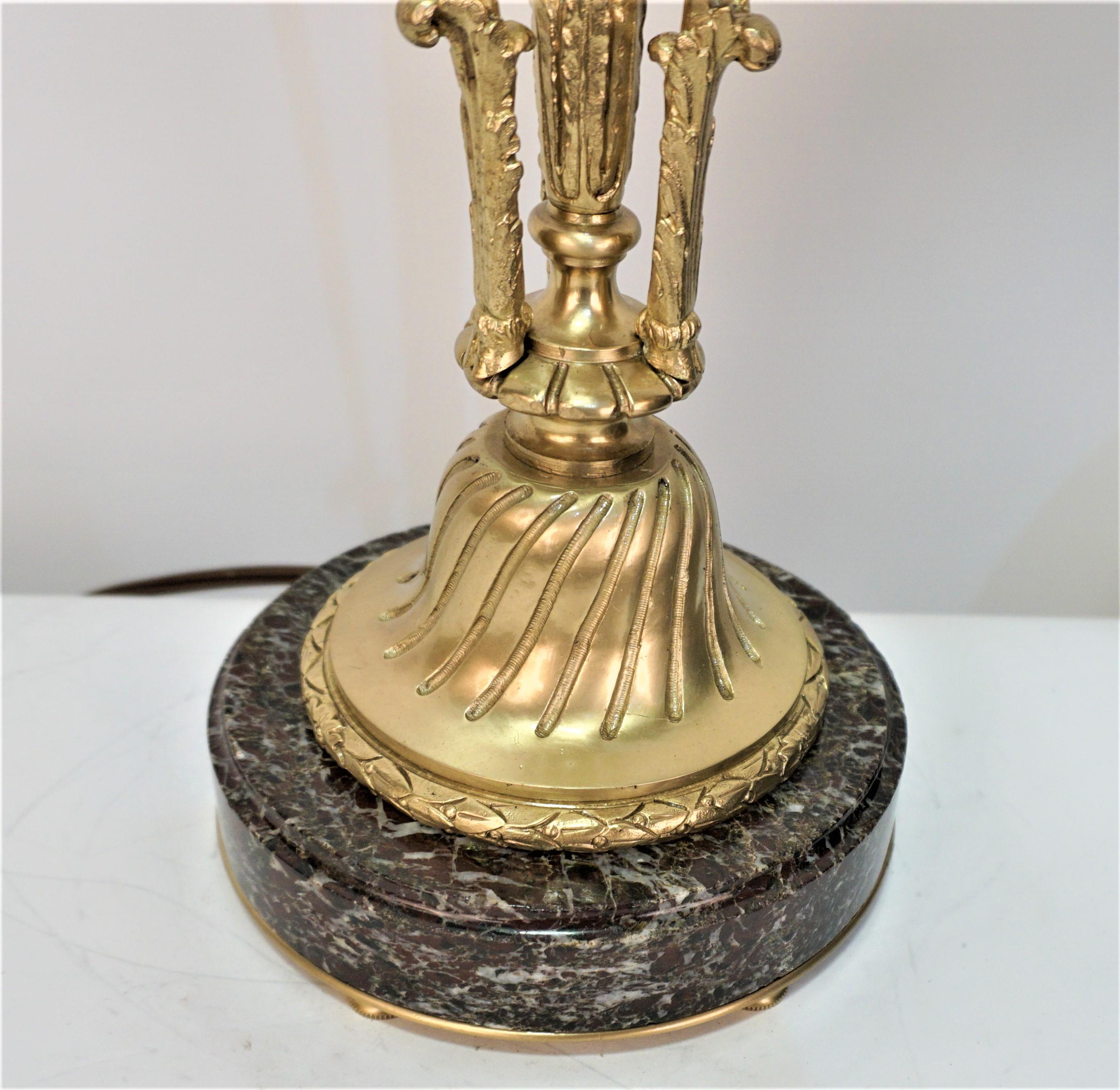 French 19th Century Empire Bronze Table Lamp 2