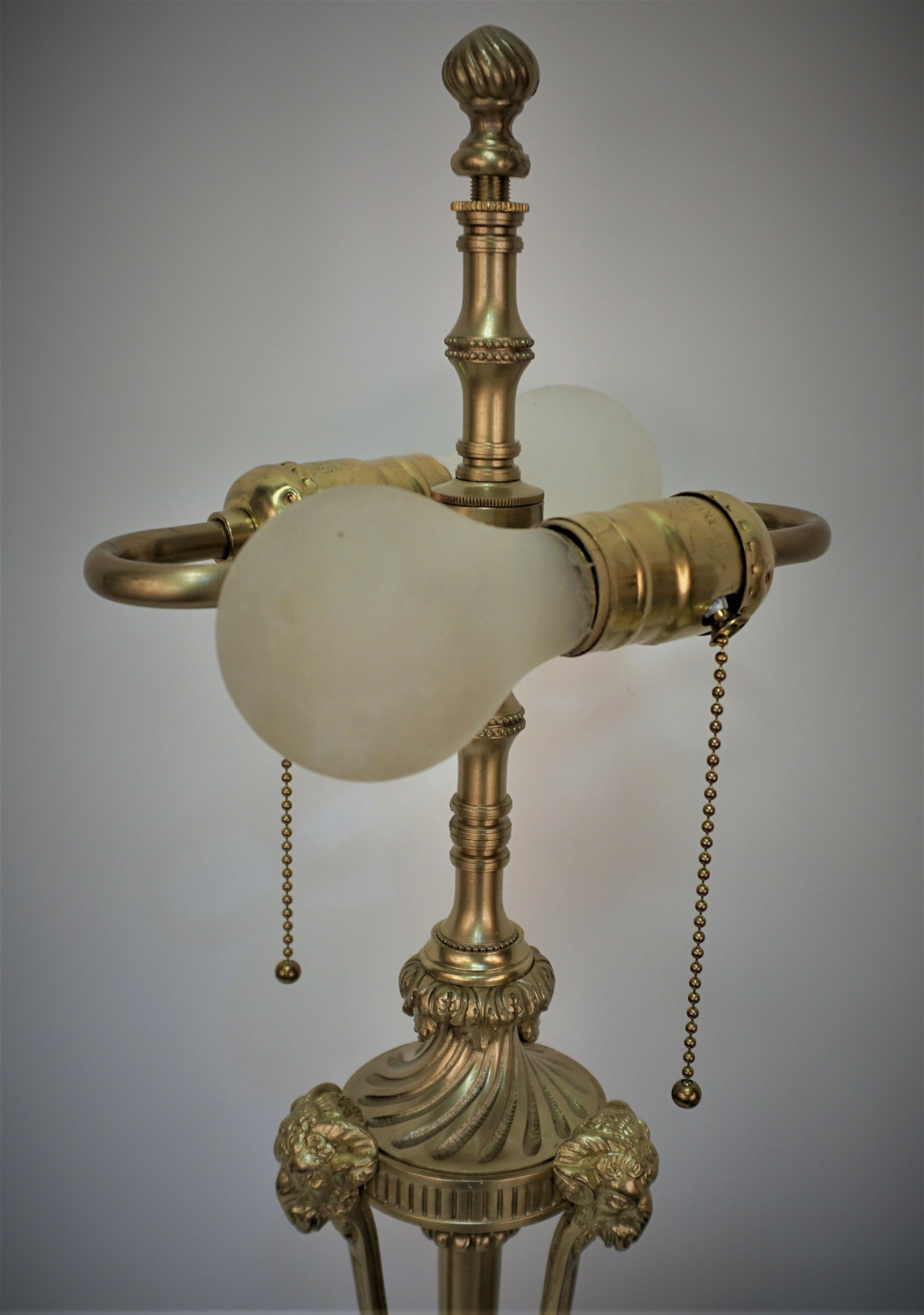 French 19th Century Empire Bronze Table Lamp 3