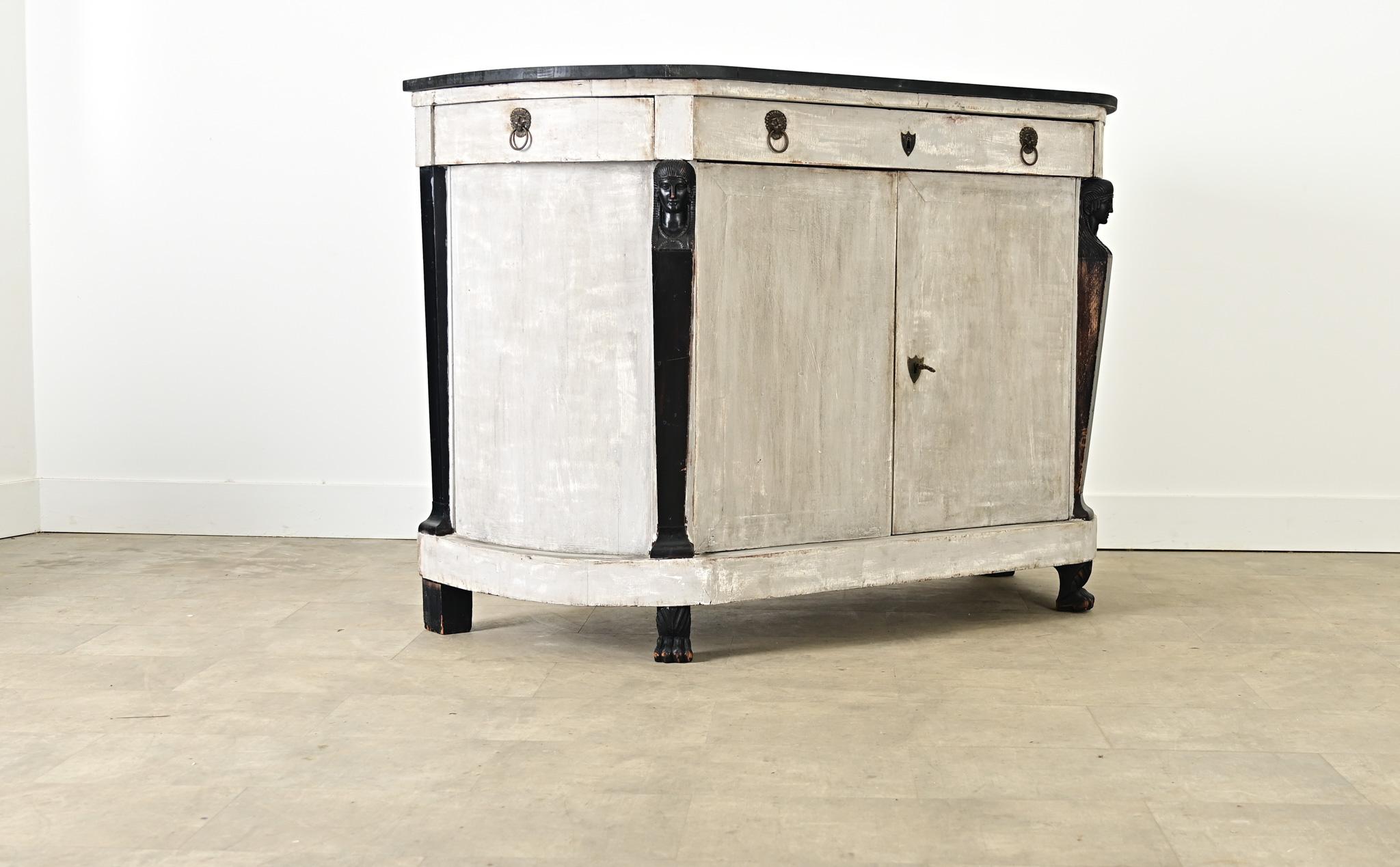 French 19th Century Empire Buffet in Recent Paint For Sale 7