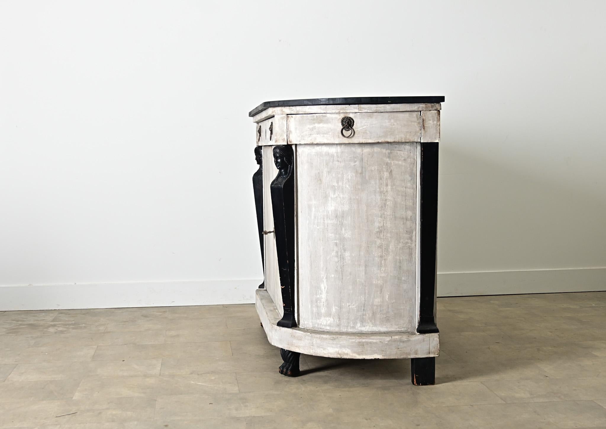 French 19th Century Empire Buffet in Recent Paint For Sale 8