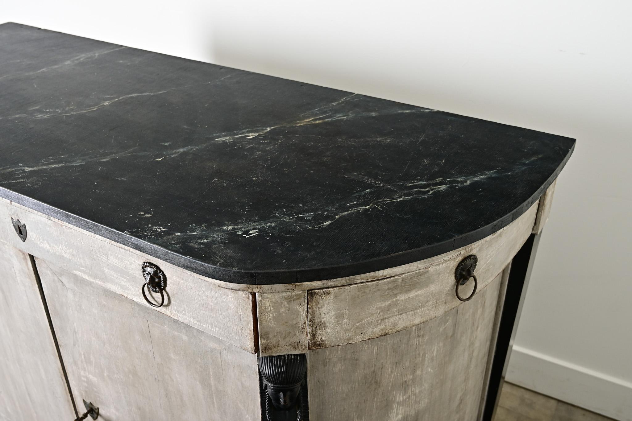 French 19th Century Empire Buffet in Recent Paint For Sale 2