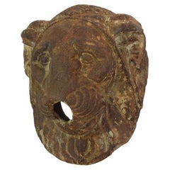 French, 19th Century Empire Cast Iron Lion Fountain Head