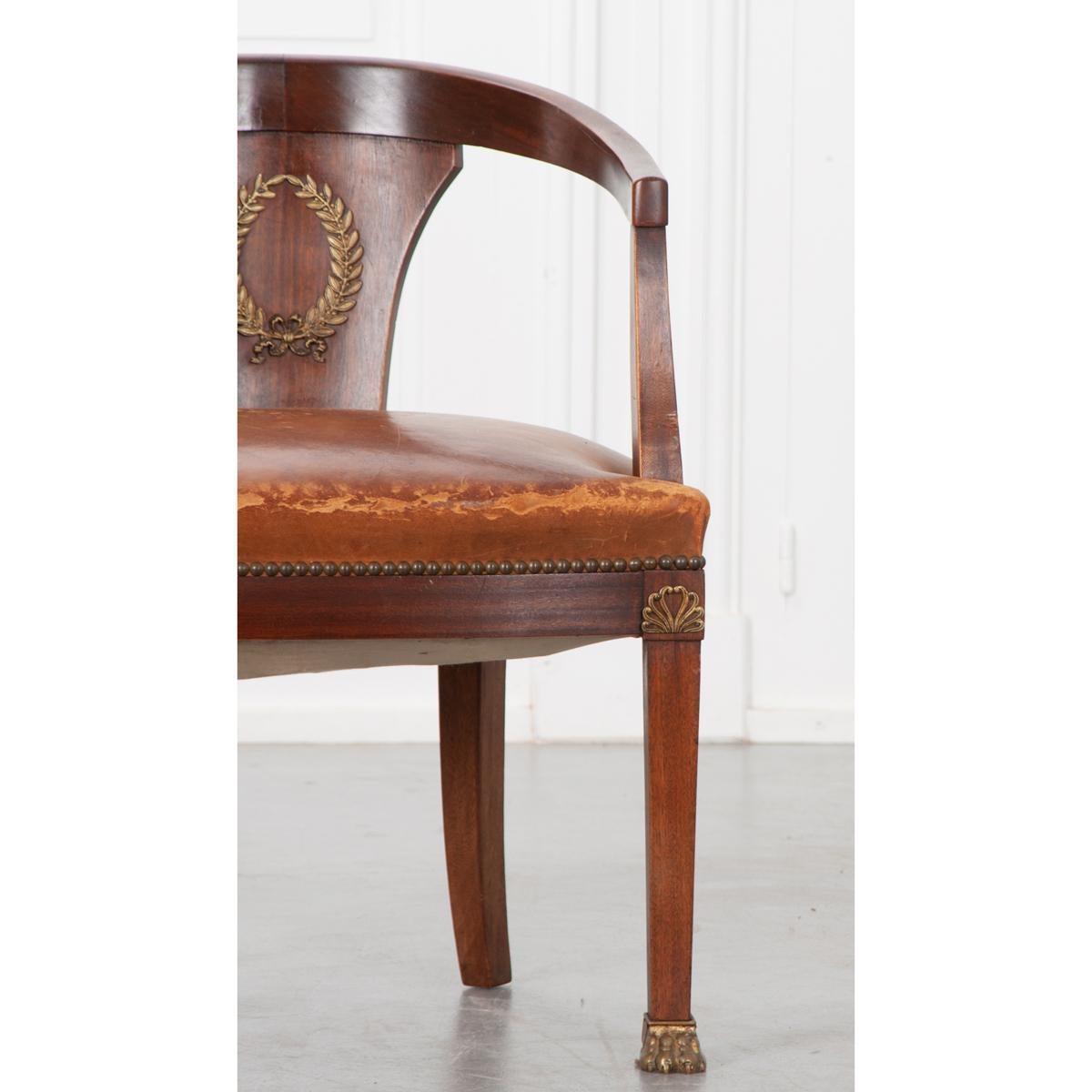 French 19th Century Empire Chair In Good Condition In Baton Rouge, LA