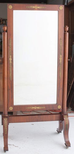 French 19th Century Empire Cheval Mirror