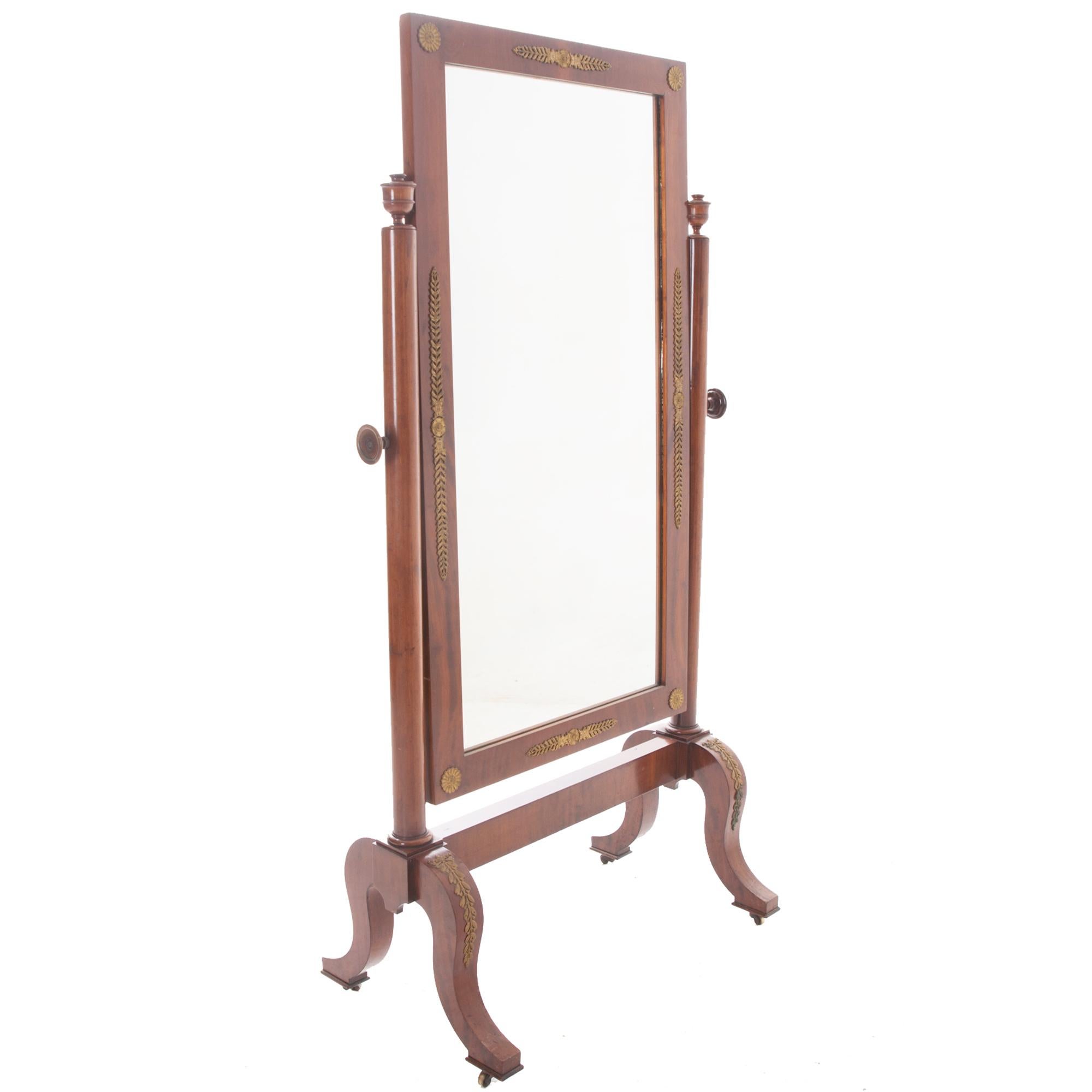 Miroir de Cheval Empire du 19ème siècle en vente 3