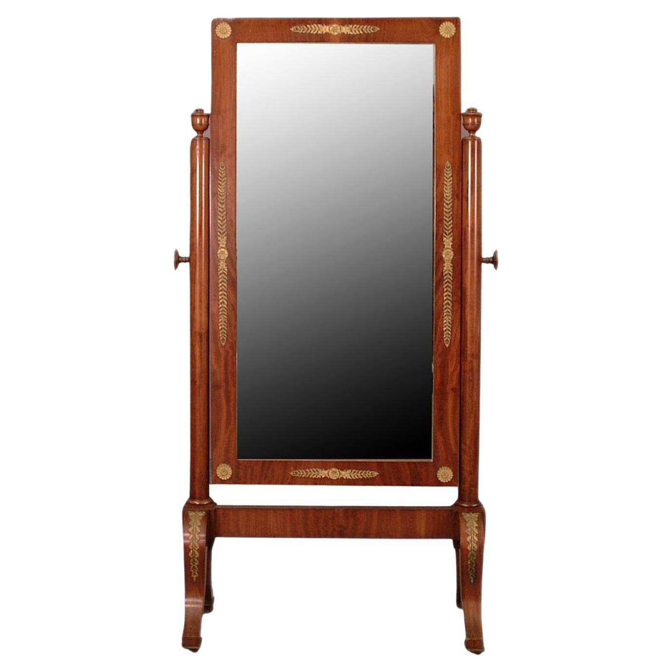 French 19th Century Empire Cheval Mirror